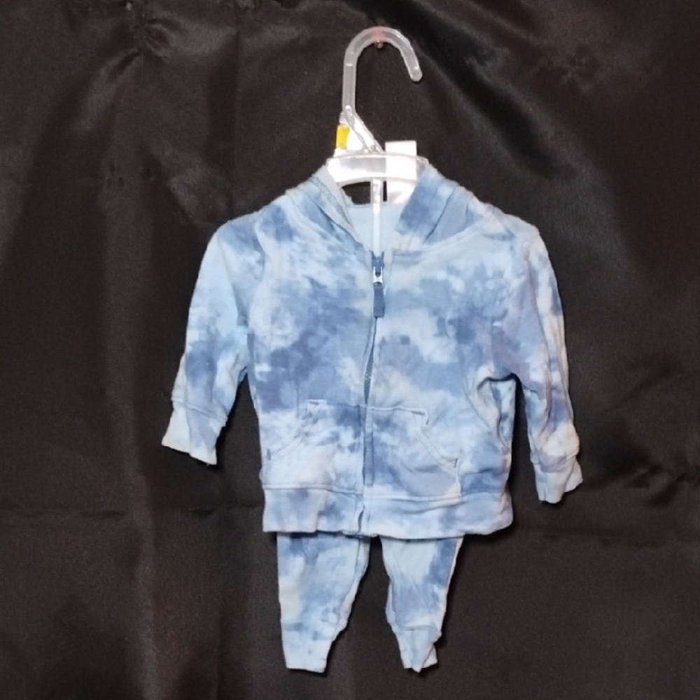 Carter's Blue Tie-Dye Kids Matching Set Sz 3m